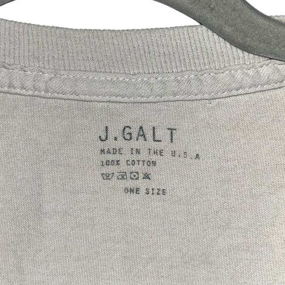 Off-White Malibu Beach Crop Top Shirt J. Galt Women’s Size Medium Seagull Design - Picture 3 of 3